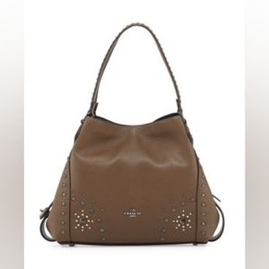 Coach 57660 Western Rivets Edie 31 Leather Shoulder Bag in EUC